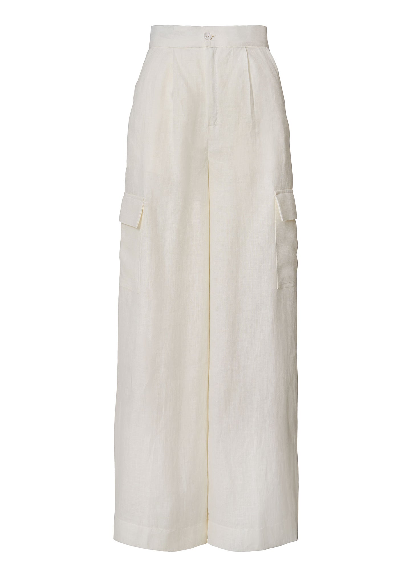 Elevated Linen Cargo Pants- Ivory