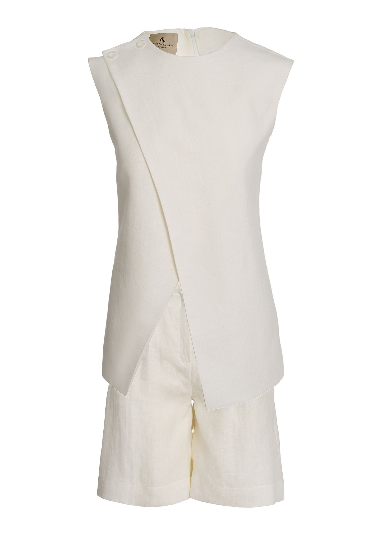 Scarlet Aura Linen Set- Ivory