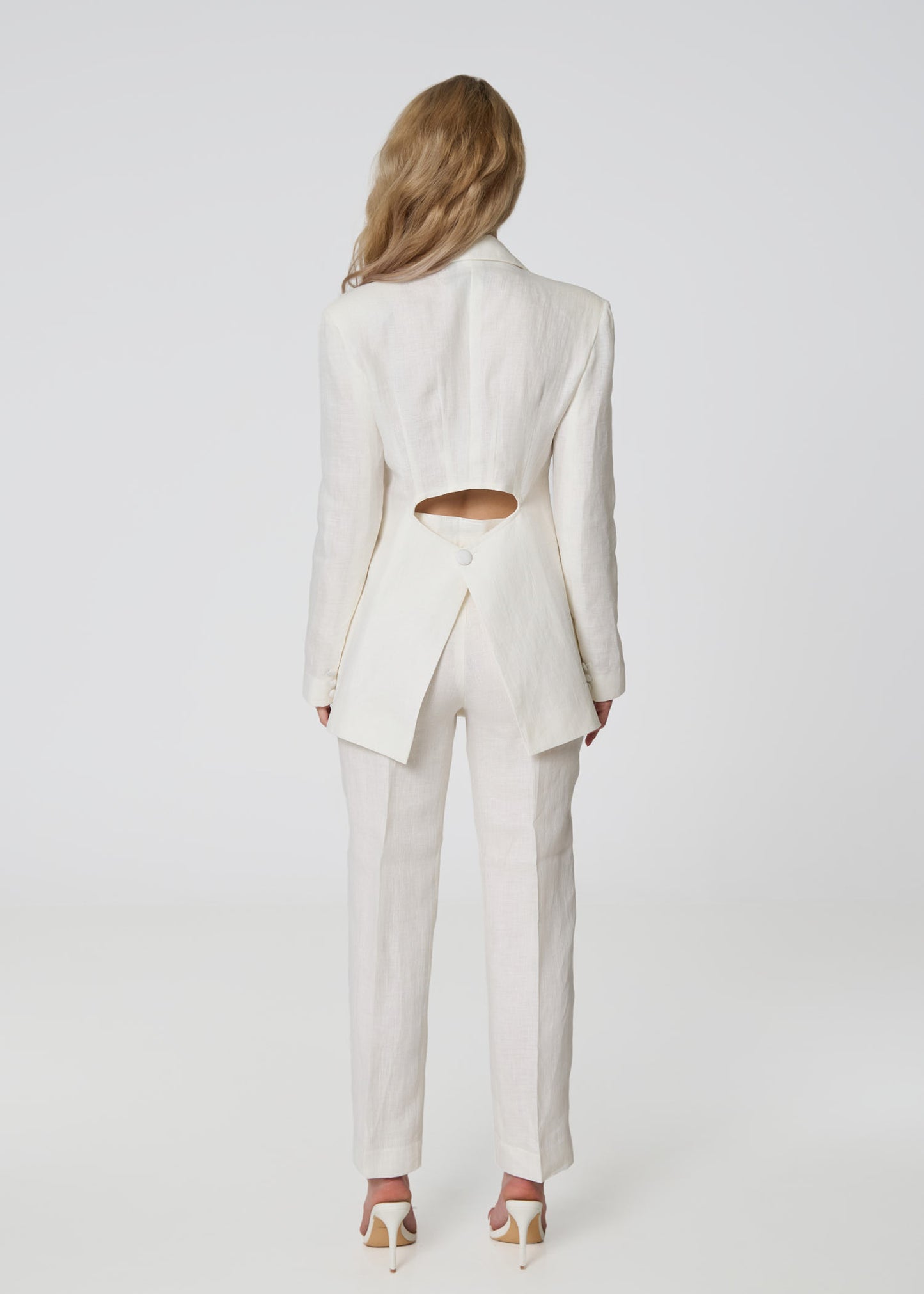 Timeless Elegance Linen Suit- Ivory