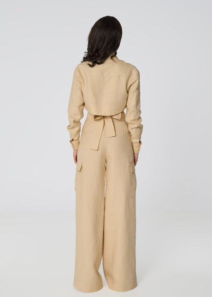 Ethereal Linen Utility Set - Beige - GIORGIA LUCASI