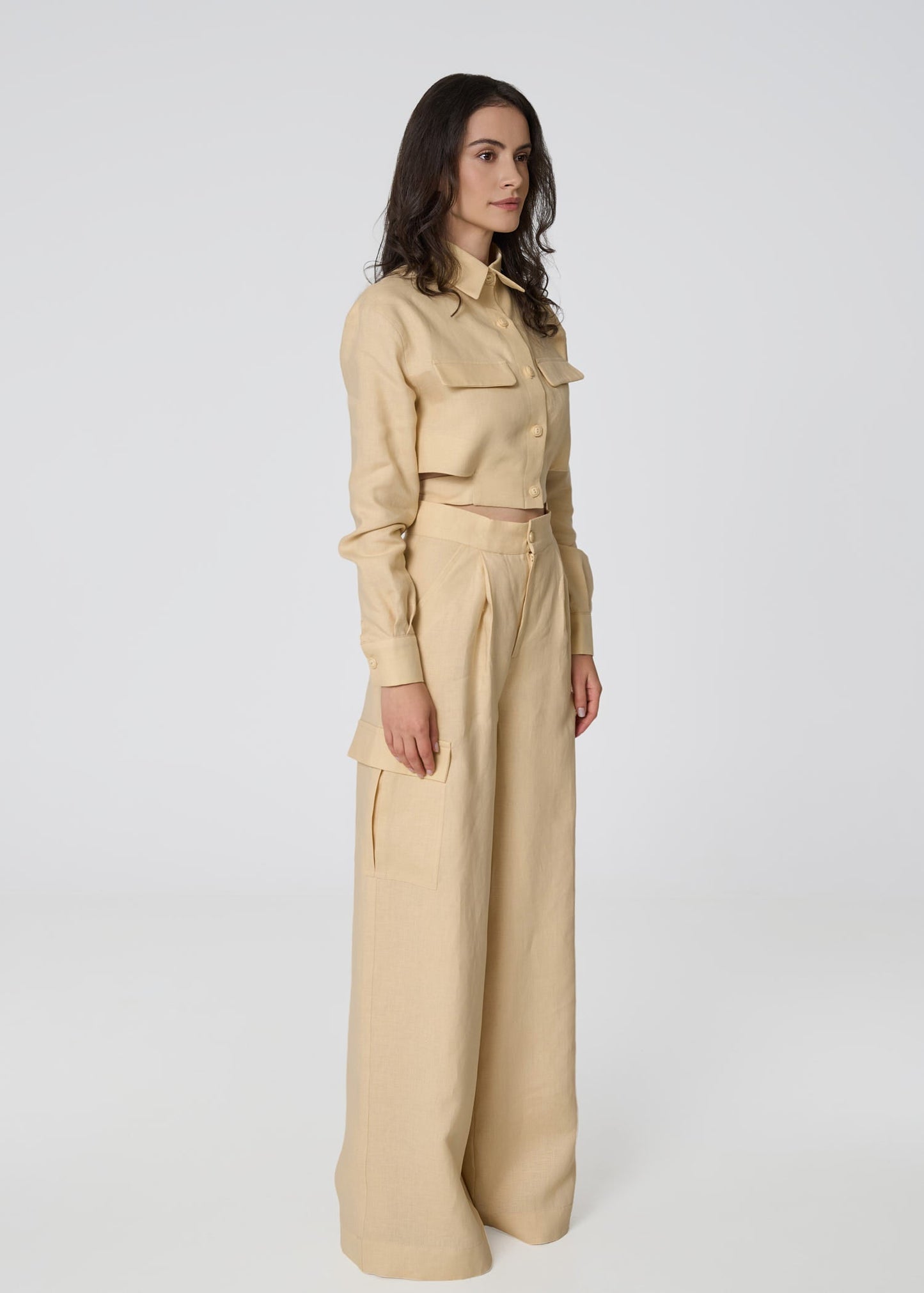 Ethereal Linen Utility Set - Beige - GIORGIA LUCASI