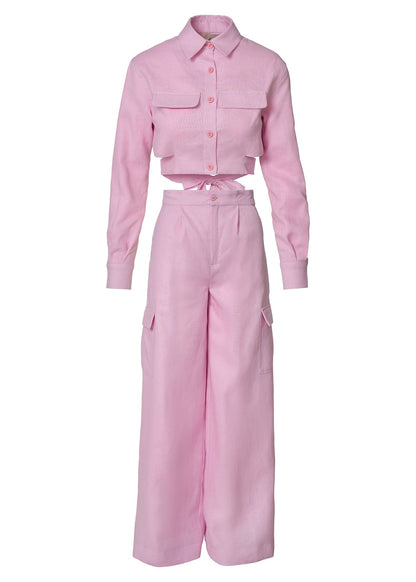 Ethereal Linen Utility Set - Beige Pink - GIORGIA LUCASI