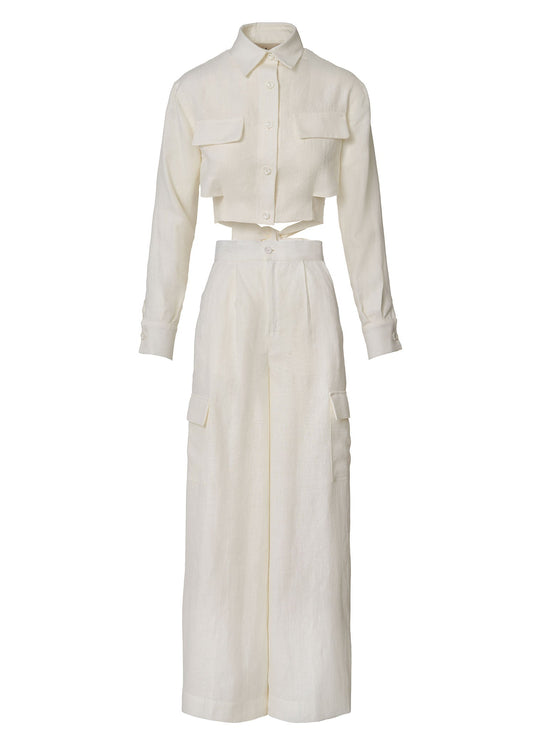 Ethereal Linen Utility Set - Ivory - GIORGIA LUCASI