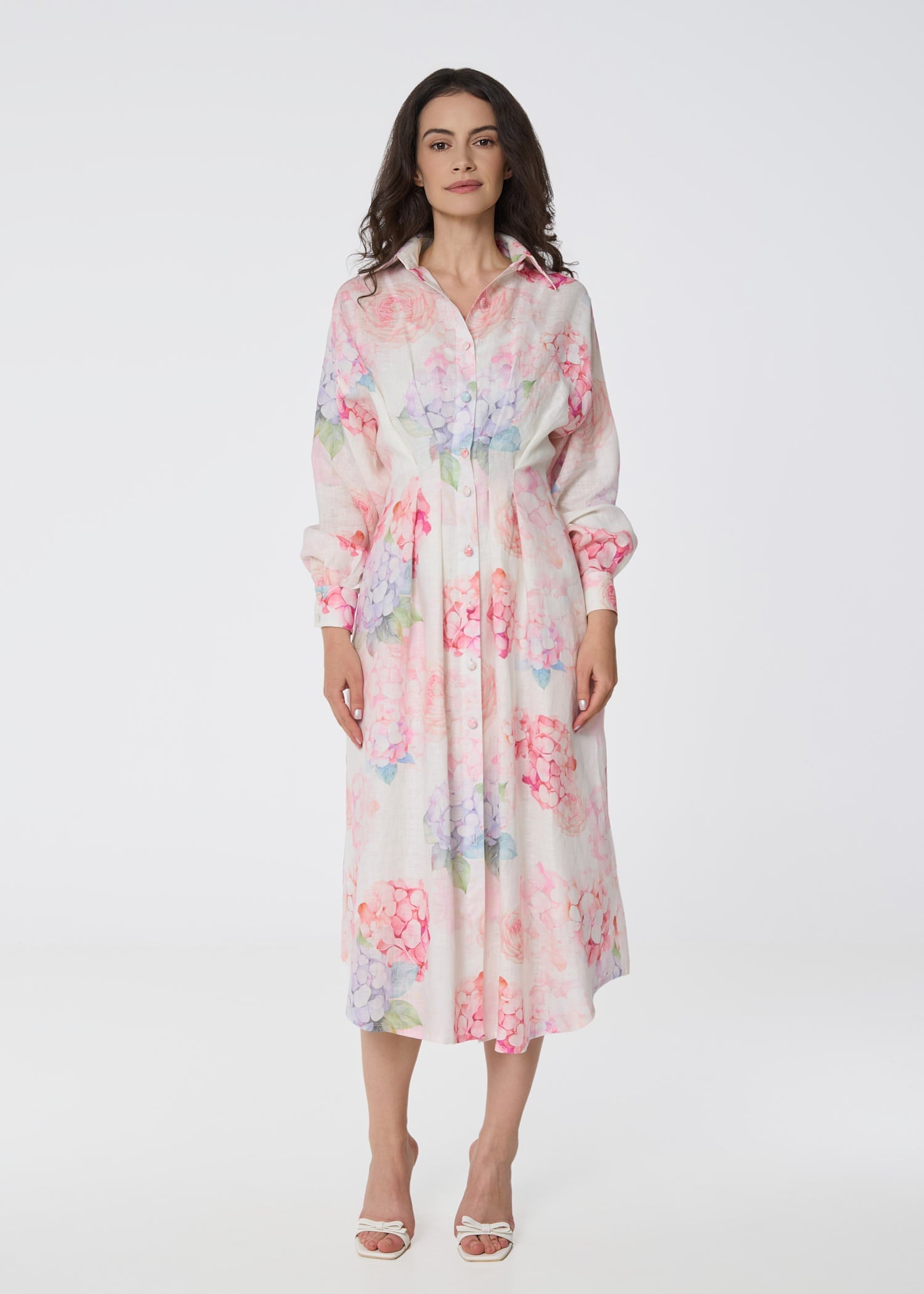 Floral Serenity Shirt Dress - GIORGIA LUCASI
