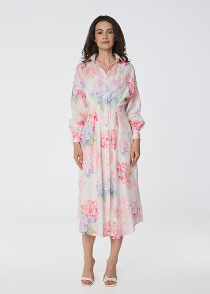 Floral Serenity Shirt Dress - GIORGIA LUCASI