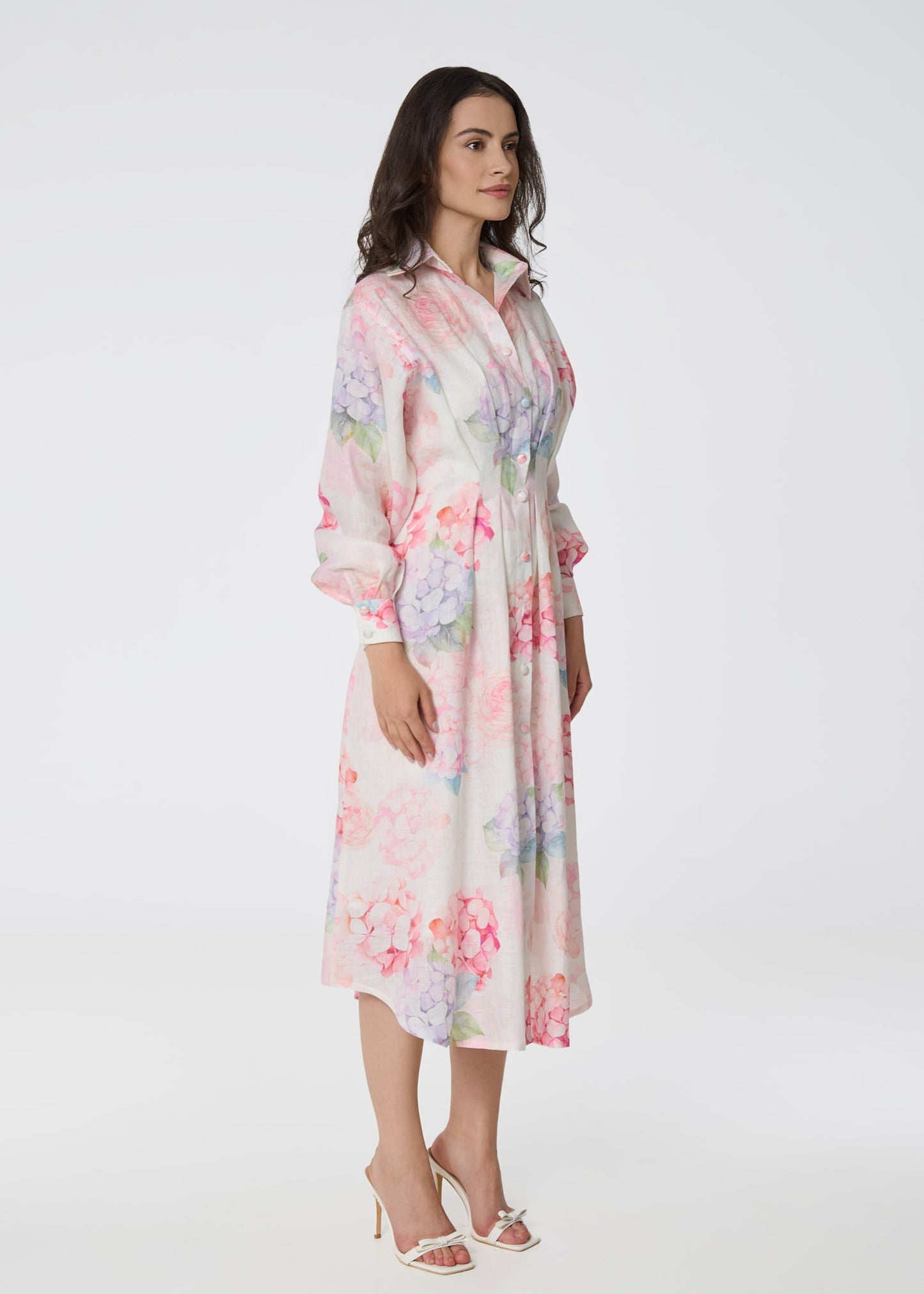 Floral Serenity Shirt Dress - GIORGIA LUCASI