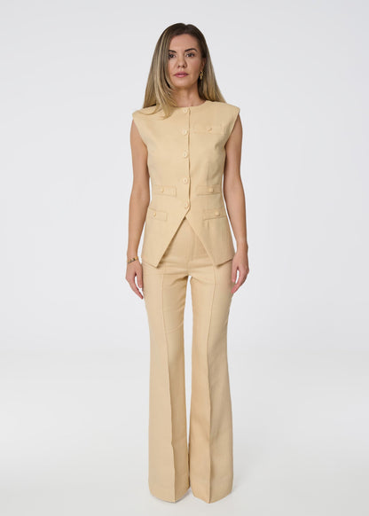 Iconic Grace Linen Suit - Beige - GIORGIA LUCASI