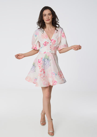 Refined Allure Linen Dress - GIORGIA LUCASI