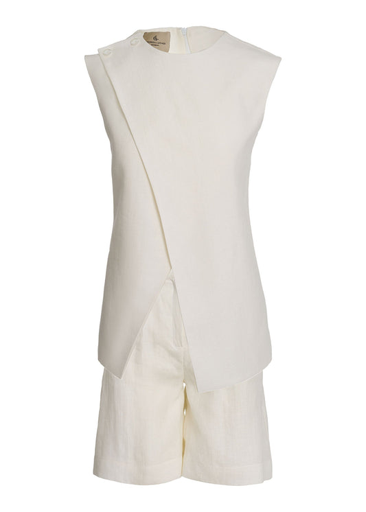 Scarlet Aura Linen Set - Ivory - GIORGIA LUCASI