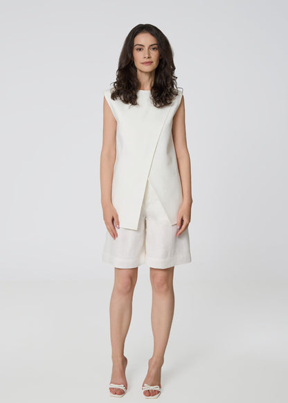 Scarlet Aura Linen Set - Ivory - GIORGIA LUCASI