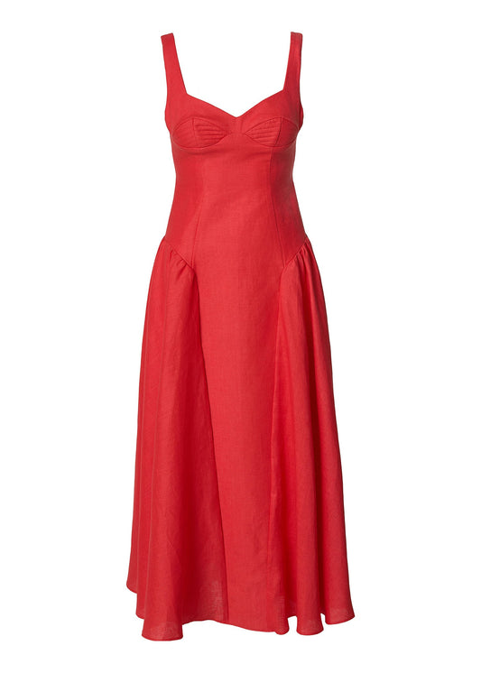 Sienna Bloom Linen Dress - GIORGIA LUCASI