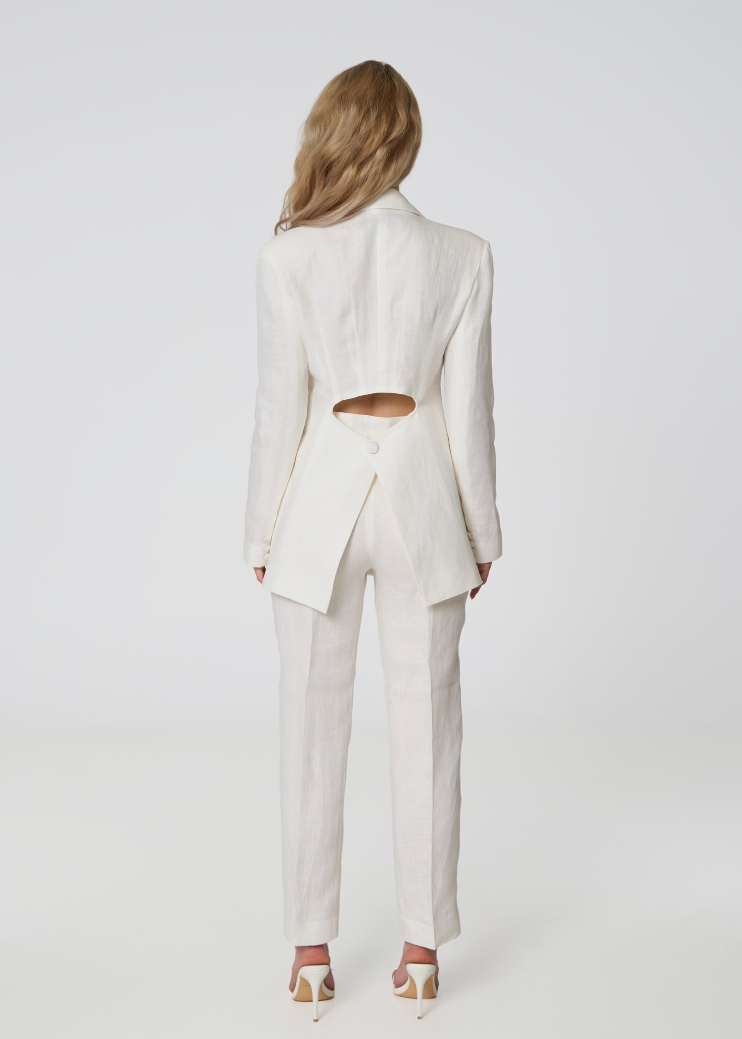 Timeless Elegance Linen Suit - Ivory - GIORGIA LUCASI