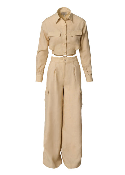 Ethereal Linen Utility Set- Beige