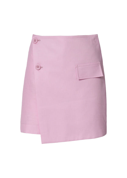 Capri Linen Shorts- Pink