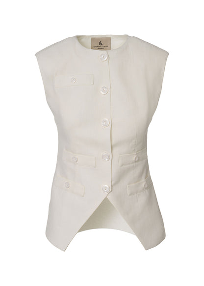 Iconic Grace Linen Suit- Ivory