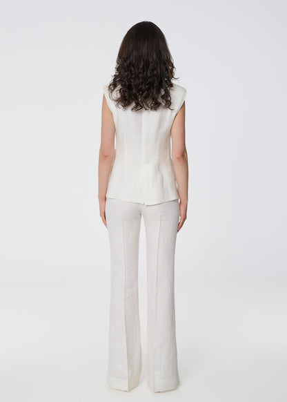 Iconic Grace Linen Suit- Ivory