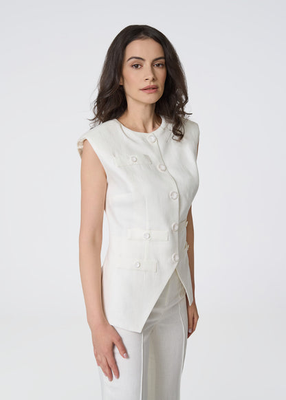 Iconic Grace Linen Suit- Ivory